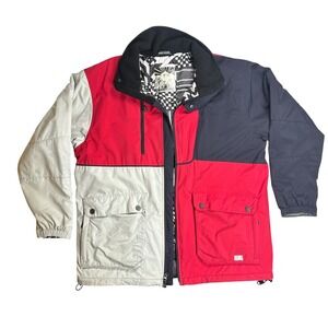 Body Glove Color Block Winter Ski Jacket Red Black Grey Mens Size L